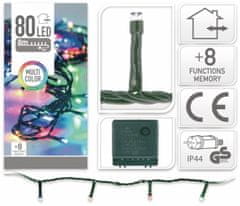 Pollin Novogodišnja svjetla lanac 80 LED RGB 8M - 8 funkcija
