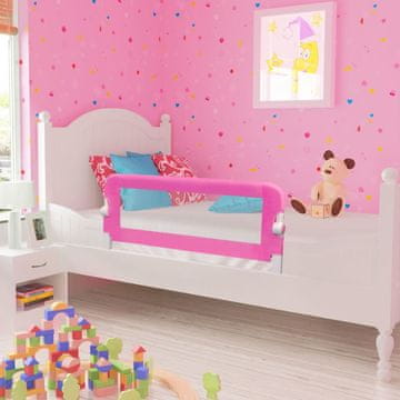 Vidaxl Zaštitna ograda za krevet 102 x 42 cm roza