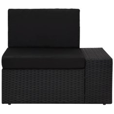 Vidaxl Vrtni set za sjedenje od 3 dijela, PE ratan, crni