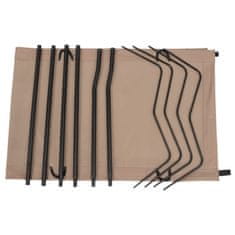 Vidaxl Krevet za kampiranje 180x60x19 cm tkanina i čelik smeđe-sivi