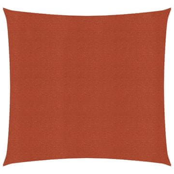 Vidaxl Jedro za zaštitu od sunca 160 g/m² terakota 7 x 7 m HDPE