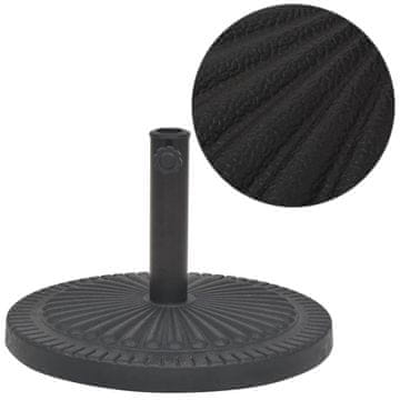 Vidaxl Okruglo postolje za kišobran crno 29 kg smola