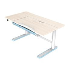 Emka Low radni stol, smeđa/bijela/plava