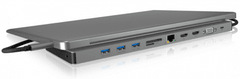 IcyBox IB-DK2106-C priključna stanica, Power Delivery, 100 W, 3 video izlaza
