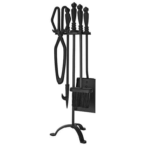 Portoss garnitura za kamin, 60 cm, crna