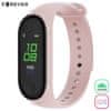 FitBand SB-50 pametna narukvica, Bluetooth 5.0, aplikacija, vodootporna IP65, roza