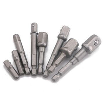 Silver Adapter za vijke 1/4 3/8 1/2 - 8 komada