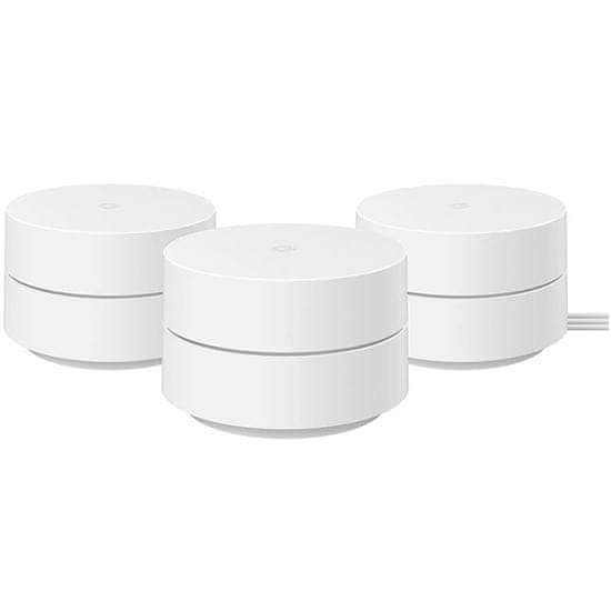 GOOGLE Nest WiFi 2021 usmjerivač i dvije pristupne točke, bijeli (GA0434)