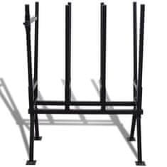 Vidaxl Crni plastificirani stalak za piljenje i obradu drveta