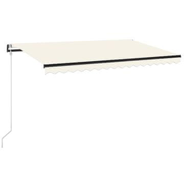 Vidaxl Automatska tenda sa senzorom za vjetar LED 400x350 cm krem