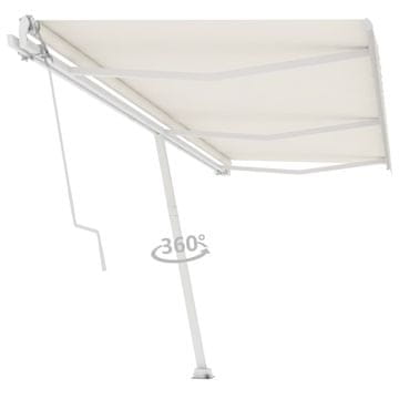 Vidaxl Samostojeća automatska tenda 600 x 350 cm krem