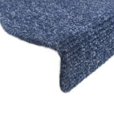 Vidaxl Samoljepljive prostirke za stepenice 15 kom 65x21x4 cm Plave polukružne velike