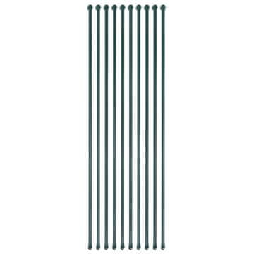 Vidaxl Vrtni stupovi 10 kom 1,5 m metalni zeleni