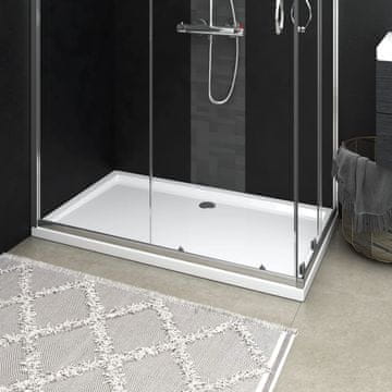 Vidaxl Pravokutna tuš kada ABS bijela 70x120 cm