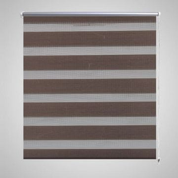 Vidaxl Prugasta rolo zavjesa (50 x 100 cm), boja kave