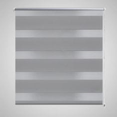 Vidaxl Zebra rolo zavjesa 140 x 175 cm siva
