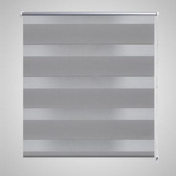 Vidaxl Zebra rolo zavjesa (70 x 120 cm) siva
