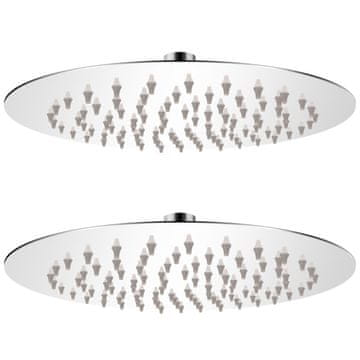 Vidaxl Glava za tuš od nehrđajućeg čelika 2 kom Ø 20 cm