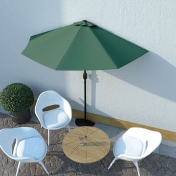 Vidaxl Balkonski polusuncobran s aluminijskom šipkom 270x135 cm zeleni