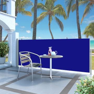Vidaxl Uvlačna bočna tenda 120 x 300 cm plava