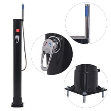 Vidaxl Solarni Tuš 8 L PVC Čelik