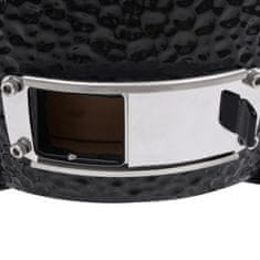 Vidaxl 2-u-1 roštilj s pušnicom Kamado keramički 56 cm crni