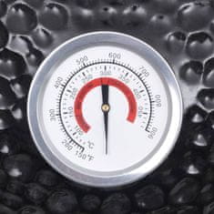 Vidaxl 2-u-1 roštilj s pušnicom Kamado keramički 56 cm crni