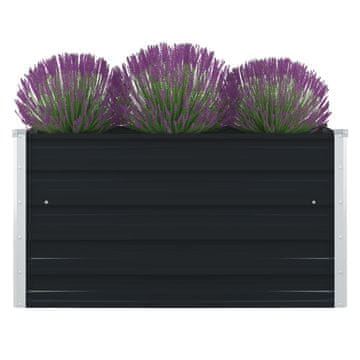 Vidaxl Podignuta žardinjera za gredice 100x100x45 cm Čelik Antracit
