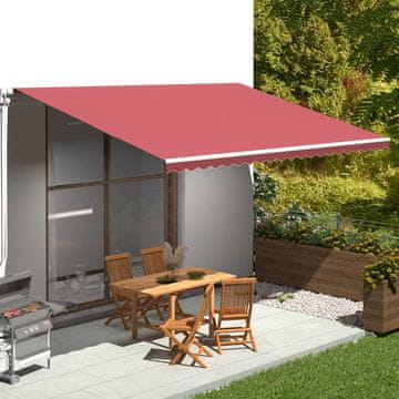 Vidaxl Zamjenska tkanina za tendu bordo 5x3,5 m