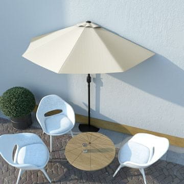 Vidaxl Balkonski suncobran s aluminijskom šipkom, 270 x 135 cm, pijesak