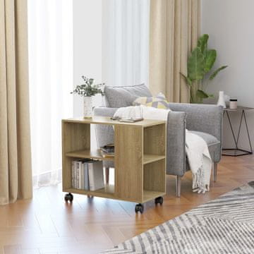 Vidaxl Pomoćni stolić Sonoma hrast 70x35x55 cm Materijal na bazi drveta