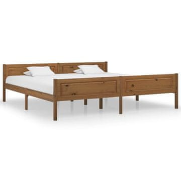 Vidaxl Okvir kreveta od punog borovine boje meda 200x200 cm