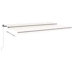 Vidaxl Tenda na ručno uvlačenje 500 x 300 cm krem