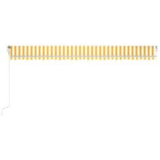 Vidaxl Tenda na automatsko uvlačenje 600x350 cm žuto-bijela