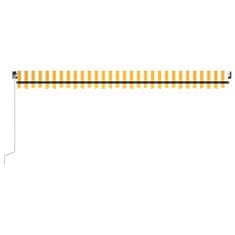 Vidaxl Tenda na ručno uvlačenje 500 x 300 cm žuto-bijela