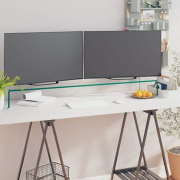Vidaxl Stakleni stalak za monitor/TV 110x30x13 cm