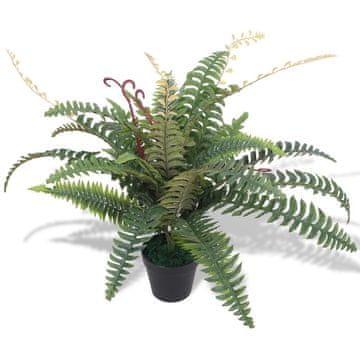Vidaxl Umjetna paprat s posudom, 60 cm, zelena