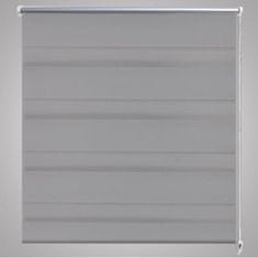 Vidaxl Zebra rolo zavjesa 140 x 175 cm siva