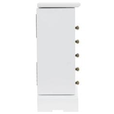 Vidaxl Kutija za nakit s ogledalom od MDF-a 25 x 13,5 x 34 cm