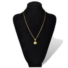 Vidaxl Stalak/poprsje za ogrlice flanelsko crno 2 komada