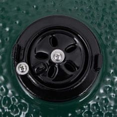 Vidaxl 2-u-1 roštilj s pušnicom Kamado keramički 56 cm zeleni