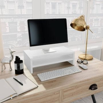 Vidaxl Stalak za monitor, bijeli, 42x24x13 cm, materijal na bazi drva
