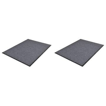 Vidaxl PVC otirači za vrata, 2 kom, sivi, 90 x 60 cm