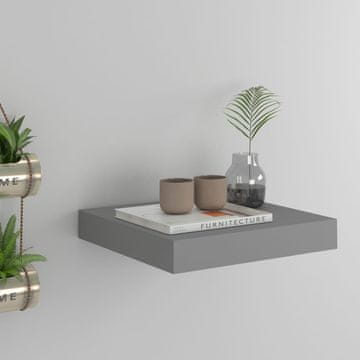 Vidaxl Viseća zidna polica siva 23x23,5x3,8 cm MDF