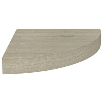 Vidaxl Plutajuća kutna polica boja hrasta 25 x 25 x 3,8 cm MDF