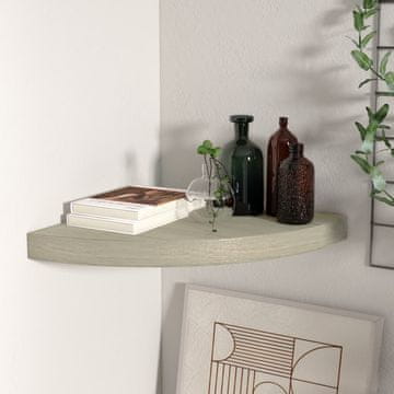 Vidaxl Kutna zidna polica hrastova završna obrada 35x35x3,8 cm MDF