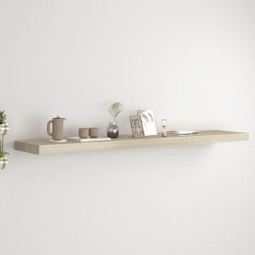Vidaxl Zidna polica boja hrasta 120x23,5x3,8 cm MDF