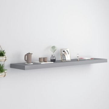 Vidaxl Zidna polica siva 120x23,5x3,8 cm MDF