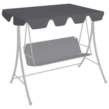 Vidaxl Nadstrešnica za vrtnu ljuljačku, antracit, 150/130x70/105 cm