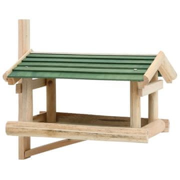 Vidaxl Hranilica za ptice od punog drva 35 x 29,5 x 21 cm